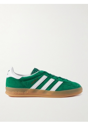 adidas Originals - Gazelle Indoor Leather-Trimmed Suede Sneakers - Men - Green - UK 5