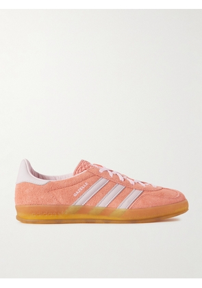 adidas Originals - Gazelle Indoor Leather-Trimmed Suede Sneakers - Men - Pink - UK 5