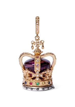Annoushka Yellow Gold, Diamond And Amethyst Coronation Crown Charm