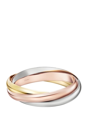 Cartier Extra-Large White, Rose And Yellow Gold Trinity Bangle