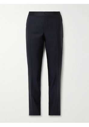 Canali - Slim-Fit Satin-Trimmed Wool Tuxedo Trousers - Men - Blue - IT 46