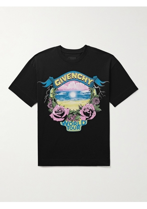Givenchy - World Tour Logo-Print Cotton-Jersey T-Shirt - Men - Black - XS