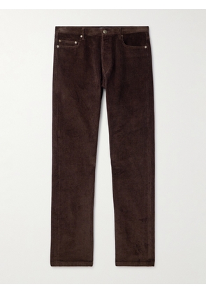 A.P.C. - Jean Straight-Leg Cotton and Linen-Blend Corduroy Trousers - Men - Brown - UK/US 30