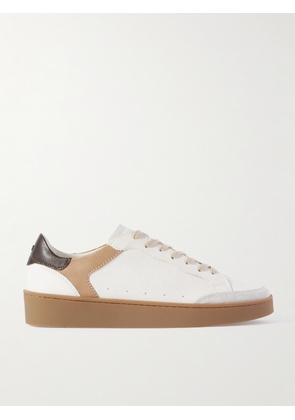 Canali - Suede-Trimmed Leather Sneakers - Men - Neutrals - EU 40