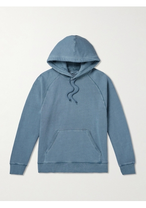 Carhartt WIP - Taos Garment-Dyed Cotton-Jersey Hoodie - Men - Blue - XS