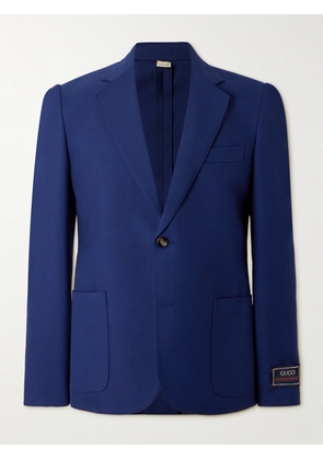 Gucci - Logo-Appliquéd Twill Blazer - Men - Blue - IT 48