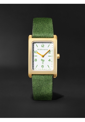 laCalifornienne - Daybreak Automatic 36mm Gold-Plated and Suede Watch, Ref. No. DB-21 - Men - White