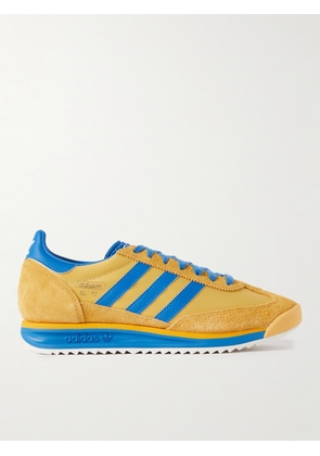 adidas Originals - SL72 RS Suede and Leather-Trimmed Mesh Sneakers - Men - Yellow - UK 5