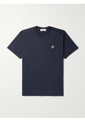 Stone Island - Logo-Appliquéd Cotton-Jersey T-Shirt - Men - Blue - S