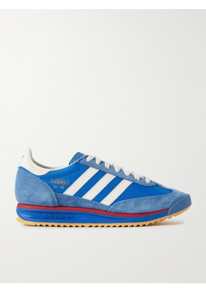 adidas Originals - SL72 RS Suede and Leather-Trimmed Mesh Sneakers - Men - Blue - UK 5