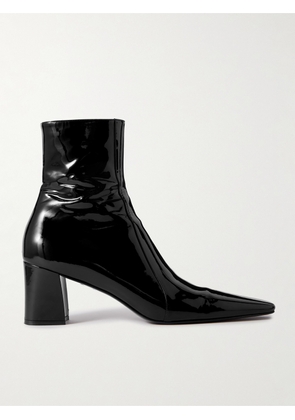 SAINT LAURENT - Patent-Leather Ankle Boots - Men - Black - EU 42