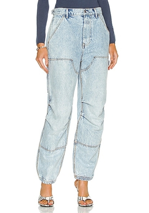 Alexander Wang Double Front Carpenter in Pebble Bleach - Blue. Size 24 (also in 23, 26, 27, 30).