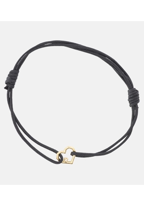 Aliita Corazon Brillante Mini 9kt gold cord bracelet with enamel and diamond