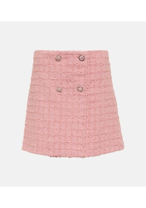 Versace Wool-blend bouclé miniskirt