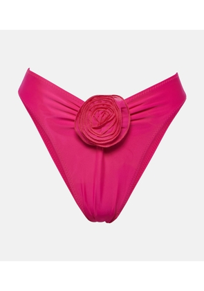 Same Rose floral-appliqué bikini bottoms