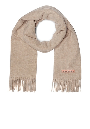 Acne Studios Solid Scarf in Oatmeal Melange - Taupe. Size all.