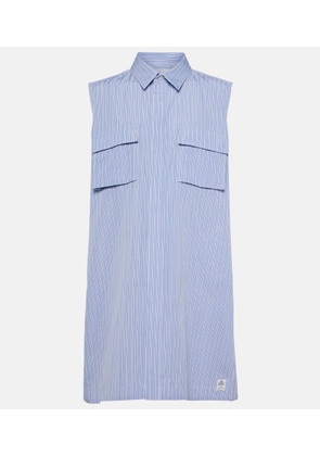 Sacai Striped cotton poplin shirt dress