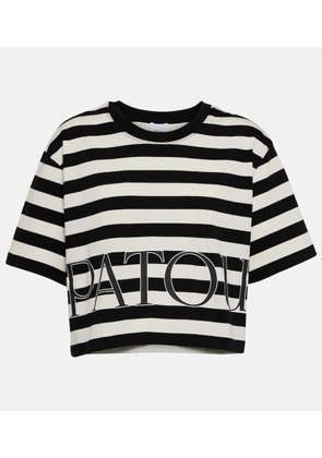 Patou Striped cropped cotton jersey T-shirt