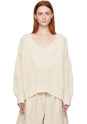 Cordera Off-White V-Neck Sweater