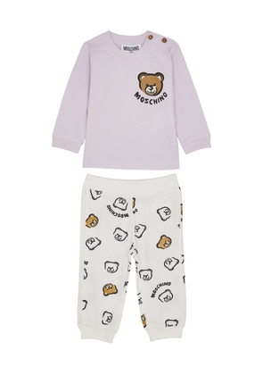 Moschino Kids Printed top and Sweatpants set - Lilac - 6/9M (6 Months)