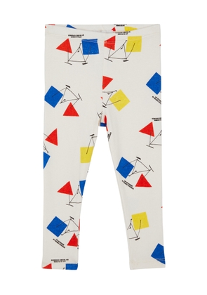 Bobo Choses Kids Crazy Bicycle Printed Stretch-cotton Leggings - White - 12 Months