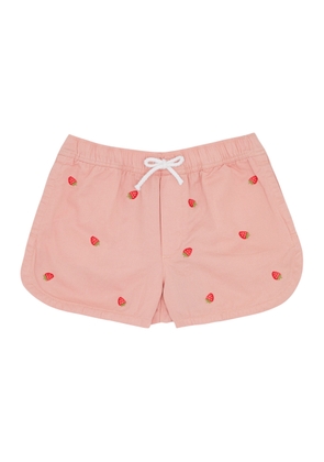 Polo Ralph Lauren Kids Strawberry-embroidered Cotton Shorts (1.5-4 Years) - Pink Light - 3 Years