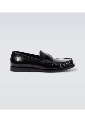 Dolce&Gabbana DG polished leather loafers