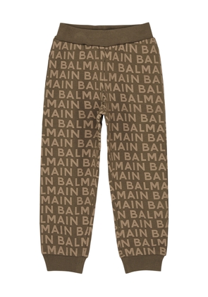 Balmain Kids Logo-print Cotton Sweatpants (6-10 Years) - Brown - 8 Years