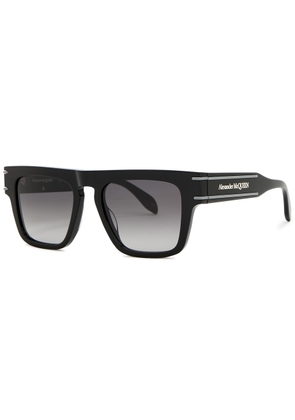 Alexander McQueen D-frame Sunglasses, Sunglasses, Black, D-frame