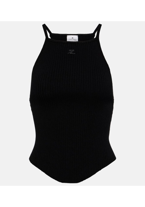 Courrèges Ribbed-knit tank top