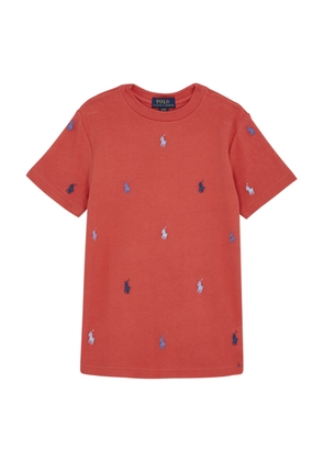 Polo Ralph Lauren Kids Logo-embroidered Piqué Cotton T-shirt (1.5-6 Years) - Red - 5 Years
