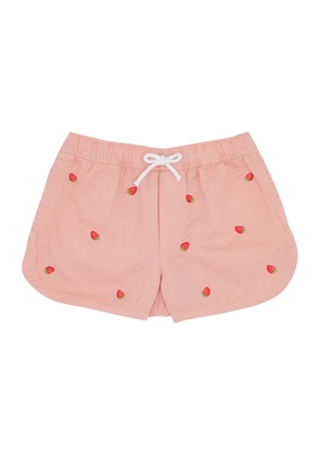 Polo Ralph Lauren Kids Strawberry-embroidered Cotton Shorts (5-6 Years) - Pink - 5 Years