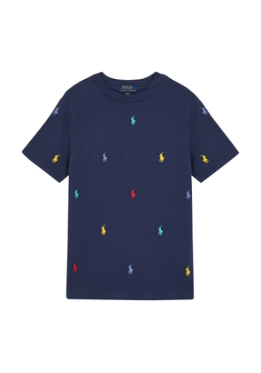 Polo Ralph Lauren Kids Logo-embroidered Piqué Cotton T-shirt (1.5-6 Years) - Navy - 3 Years