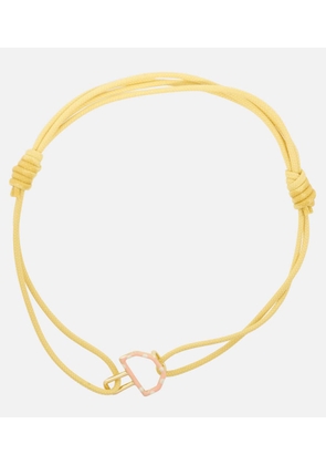 Aliita Mushroom 9kt gold cord bracelet with enamel