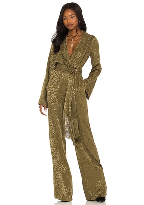 House of Harlow 1960 x REVOLVE Rossi Jumpsuit in Olive. Size M, XL, XS, XXS.