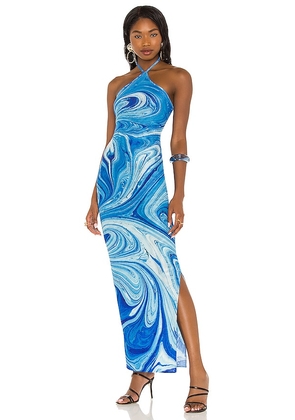 Farai London X REVOLVE Saira Dress in Blue. Size M.