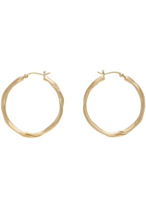Completedworks Gold Furrowed Hoop Earrings