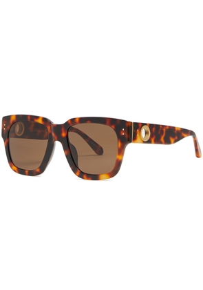 Linda Farrow Luxe Amber D-frame Sunglasses - Brown