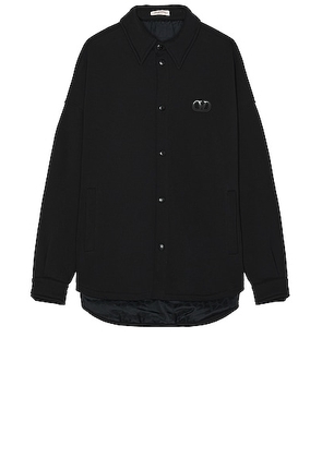 Valentino Button Down Shirt in Black - Black. Size M (also in XL/1X).