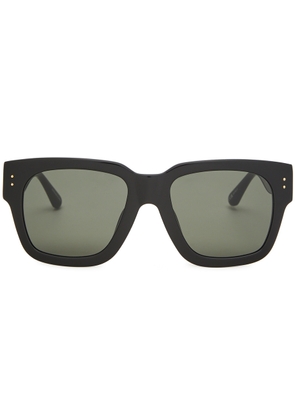 Linda Farrow Luxe Amber D-frame Sunglasses - Black