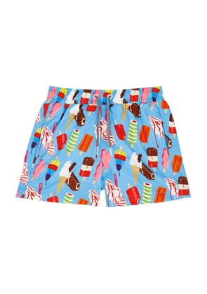 Boardies Kids Ice Cream Printed Shell Swim Shorts - Blue Other