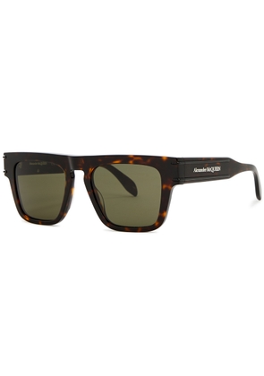 Alexander McQueen D-frame Sunglasses, Sunglasses, Black, D-frame - Brown