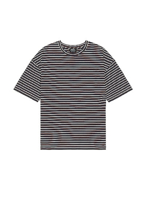 A.P.C. T-shirt Bahia in Noisette - Black. Size L (also in M, S, XL).
