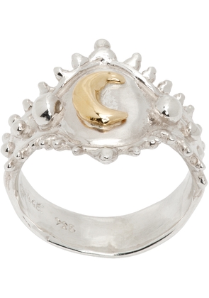 Millie Savage Silver Sealed With Moon Ring