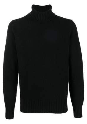 Doppiaa roll neck knitted sweater - Black