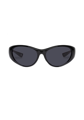 Le Specs Dotcom Sunglasses in Black.