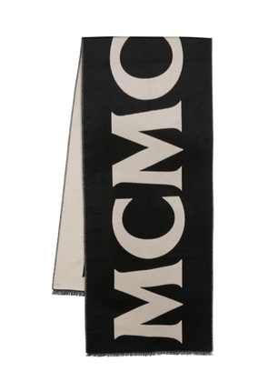 MCM logo-print silk scarf - Black