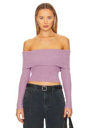 Line & Dot Heart Struck Sweater in Lavender. Size L, M, XS.