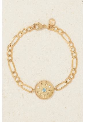 Marlo Laz - Mini En Route 14-karat Gold, Aquamarine And Diamond Bracelet - One size