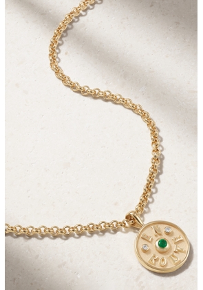 Marlo Laz - Petite En Route 14-karat Gold Emerald And Diamond Necklace - One size
